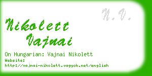 nikolett vajnai business card